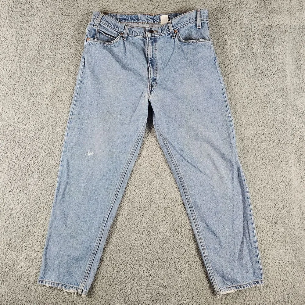 vintage Levis 550 Jeans Mens 35x28* Relaxed Tapered Distressed Grunge 90s USA